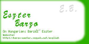 eszter barzo business card